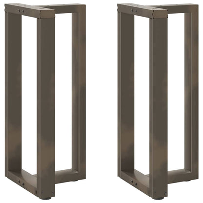 vidaXL Bartischbeine T-Form 2 Stk. Naturstahl 40x35x(90-91) cm Stahl