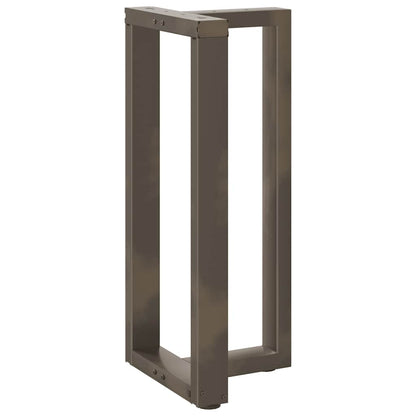 vidaXL Bartischbeine T-Form 2 Stk. Naturstahl 40x35x(90-91) cm Stahl