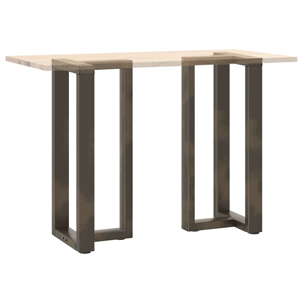 vidaXL Bartischbeine T-Form 2 Stk. Naturstahl 40x35x(90-91) cm Stahl