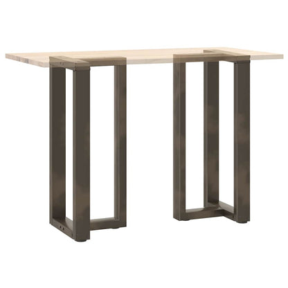 vidaXL Bartischbeine T-Form 2 Stk. Naturstahl 40x35x(90-91) cm Stahl