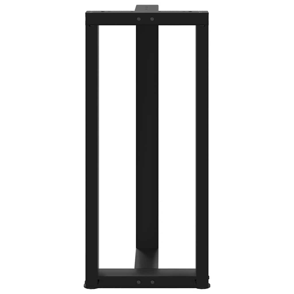 vidaXL Bartischbeine T-Form 2 Stk. Schwarz 50x35x(90-91) cm Stahl