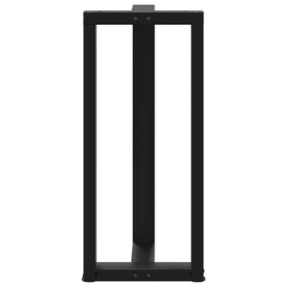 vidaXL Bartischbeine T-Form 2 Stk. Schwarz 50x35x(90-91) cm Stahl