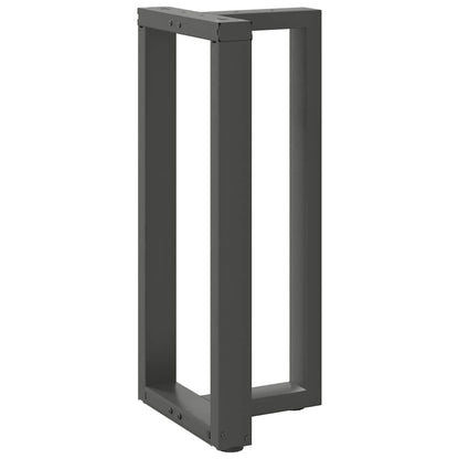 vidaXL Bartischbeine T-Form 2 Stk. Anthrazit 50x35x(90-91) cm Stahl