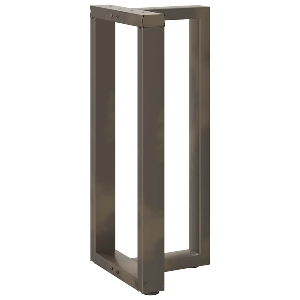vidaXL Bartischbeine T-Form 2 Stk. Naturstahl 50x35x(90-91) cm Stahl