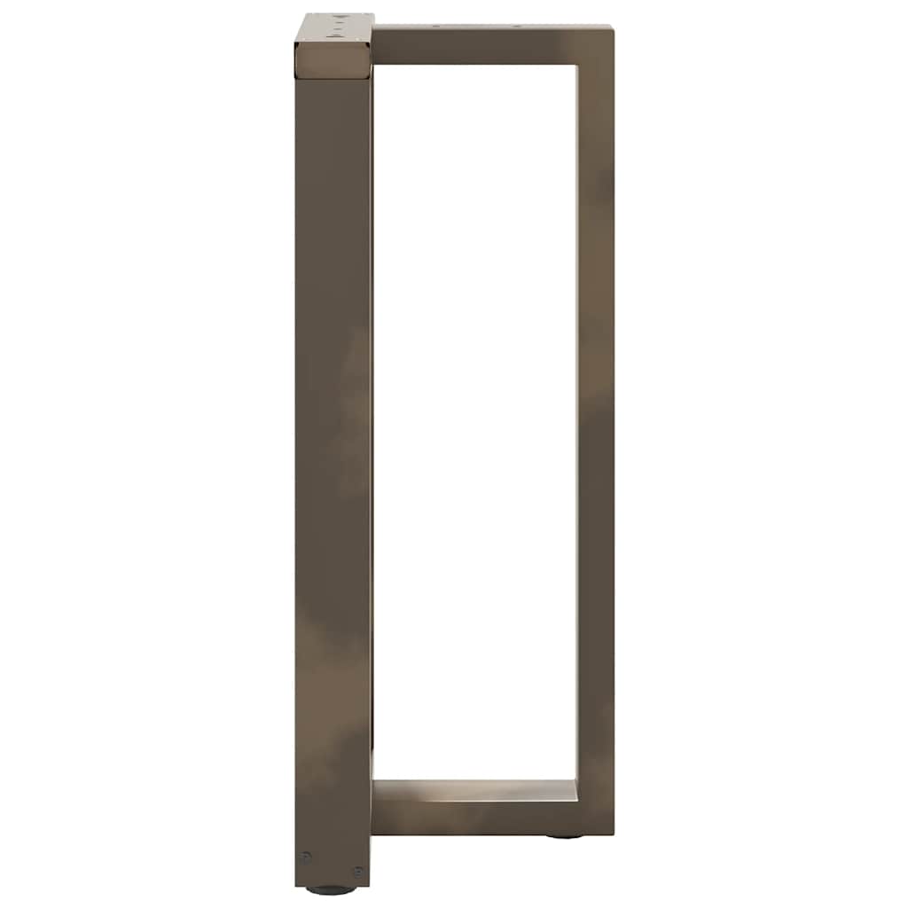 vidaXL Bartischbeine T-Form 2 Stk. Naturstahl 50x35x(90-91) cm Stahl