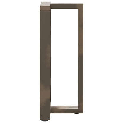 vidaXL Bartischbeine T-Form 2 Stk. Naturstahl 50x35x(90-91) cm Stahl
