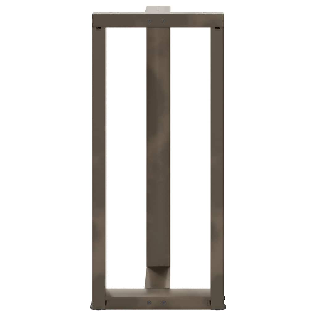 vidaXL Bartischbeine T-Form 2 Stk. Naturstahl 50x35x(90-91) cm Stahl