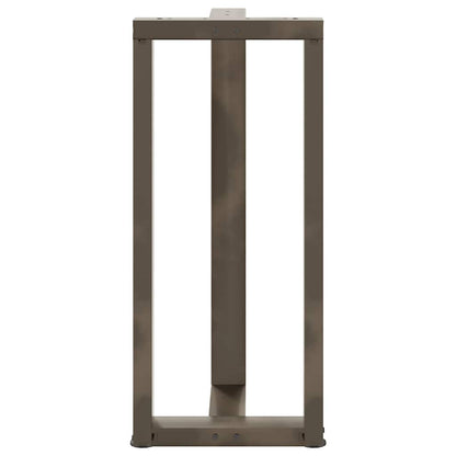 vidaXL Bartischbeine T-Form 2 Stk. Naturstahl 50x35x(90-91) cm Stahl