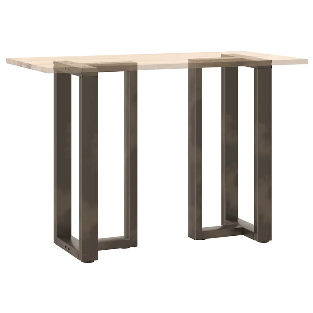vidaXL Bartischbeine T-Form 2 Stk. Naturstahl 50x35x(90-91) cm Stahl