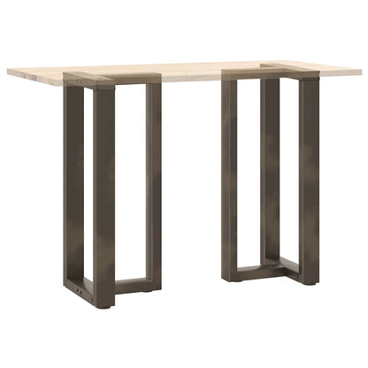 vidaXL Bartischbeine T-Form 2 Stk. Naturstahl 50x35x(90-91) cm Stahl
