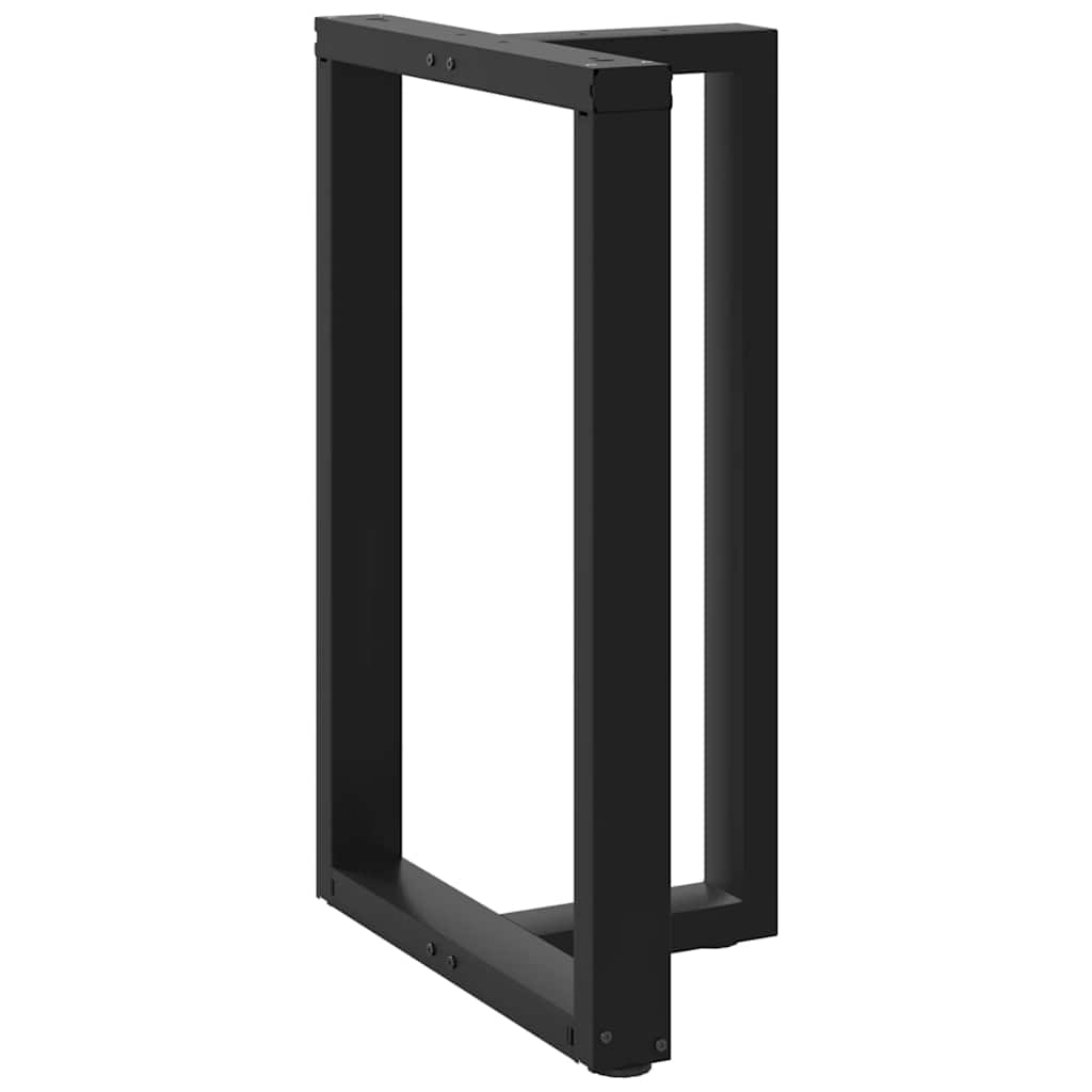 vidaXL Bartischbeine T-Form 2 Stk. Schwarz 60x35x(90-91) cm Stahl