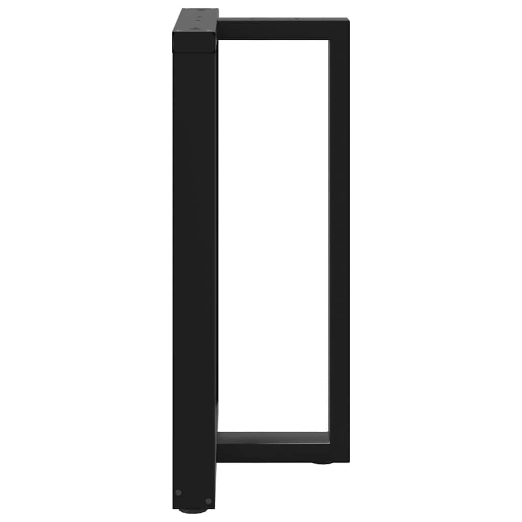 vidaXL Bartischbeine T-Form 2 Stk. Schwarz 60x35x(90-91) cm Stahl