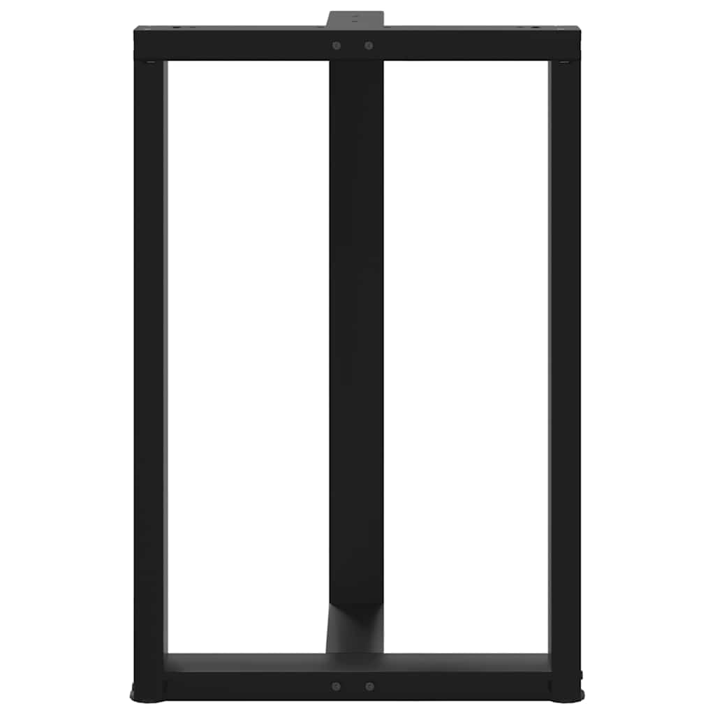 vidaXL Bartischbeine T-Form 2 Stk. Schwarz 60x35x(90-91) cm Stahl