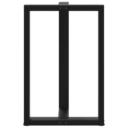 vidaXL Bartischbeine T-Form 2 Stk. Schwarz 60x35x(90-91) cm Stahl