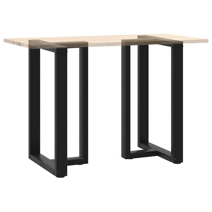vidaXL Bartischbeine T-Form 2 Stk. Schwarz 60x35x(90-91) cm Stahl