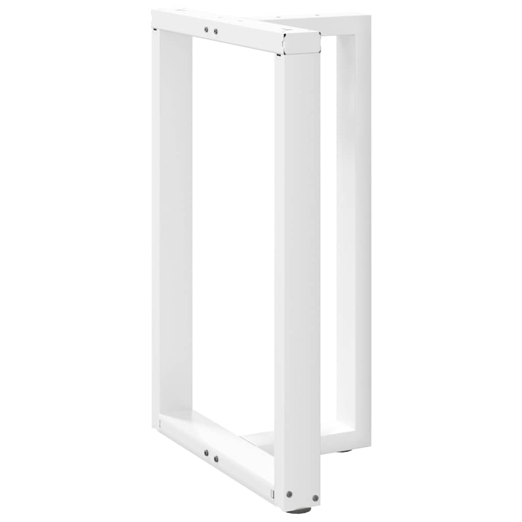 vidaXL Bartischbeine T-Form 2 Stk. Weiß 60x35x(90-91) cm Stahl
