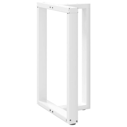 vidaXL Bartischbeine T-Form 2 Stk. Weiß 60x35x(90-91) cm Stahl