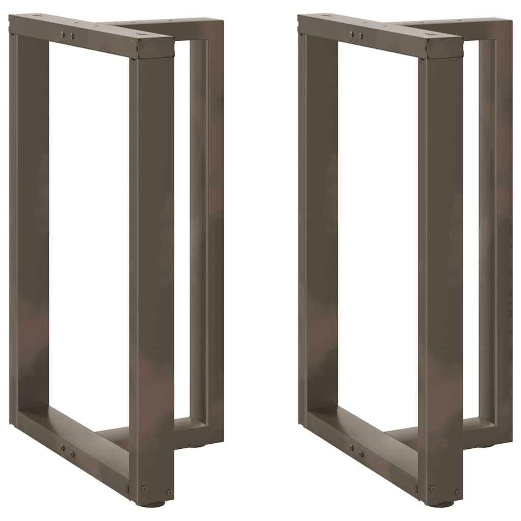 vidaXL Bartischbeine T-Form 2 Stk. Naturstahl 60x35x(90-91) cm Stahl