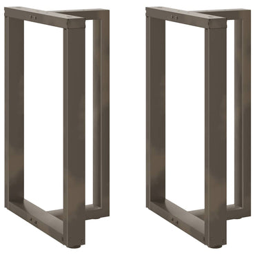 vidaXL Bartischbeine T-Form 2 Stk. Naturstahl 60x35x(90-91) cm Stahl