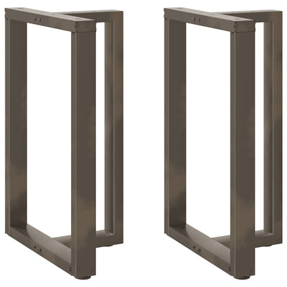 vidaXL Bartischbeine T-Form 2 Stk. Naturstahl 60x35x(90-91) cm Stahl
