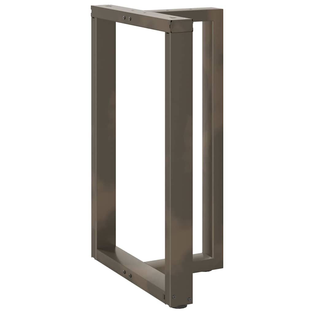 vidaXL Bartischbeine T-Form 2 Stk. Naturstahl 60x35x(90-91) cm Stahl