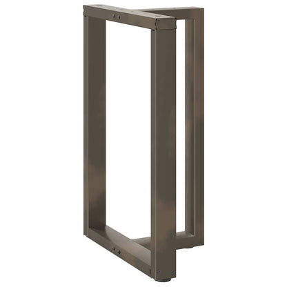 vidaXL Bartischbeine T-Form 2 Stk. Naturstahl 60x35x(90-91) cm Stahl