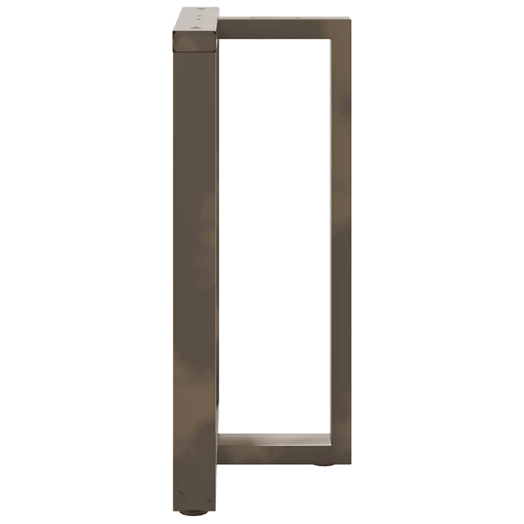 vidaXL Bartischbeine T-Form 2 Stk. Naturstahl 60x35x(90-91) cm Stahl