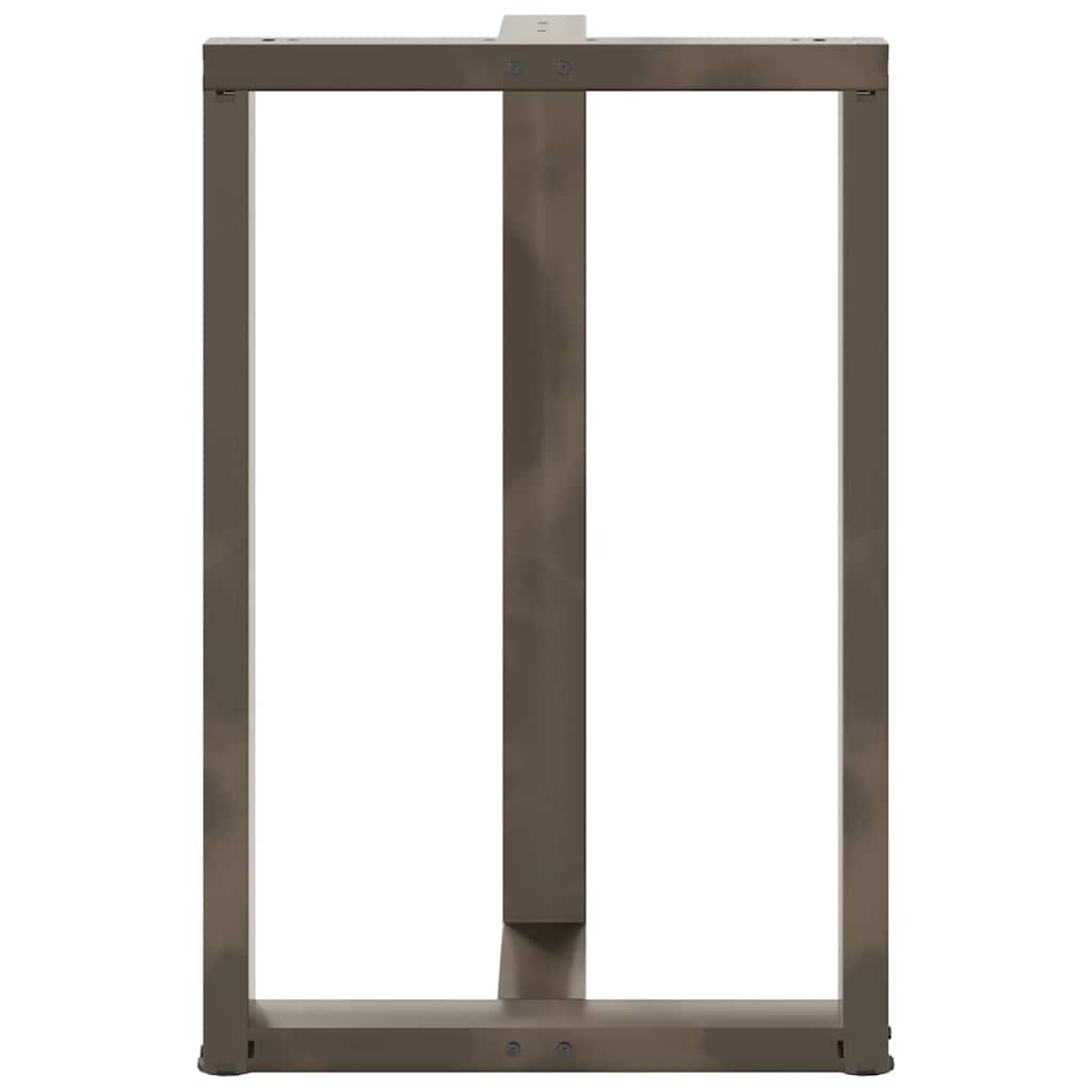 vidaXL Bartischbeine T-Form 2 Stk. Naturstahl 60x35x(90-91) cm Stahl