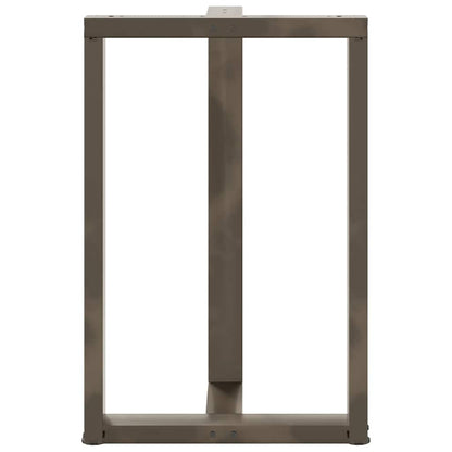 vidaXL Bartischbeine T-Form 2 Stk. Naturstahl 60x35x(90-91) cm Stahl