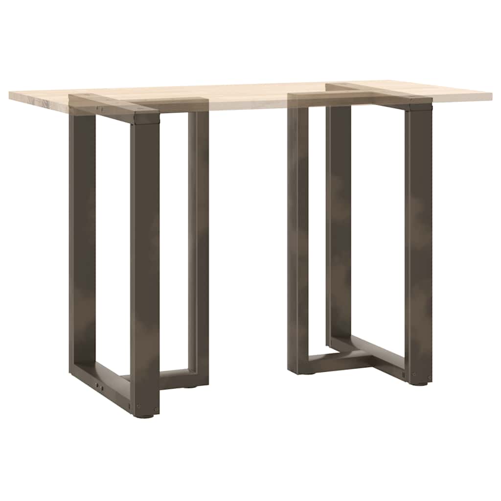 vidaXL Bartischbeine T-Form 2 Stk. Naturstahl 60x35x(90-91) cm Stahl