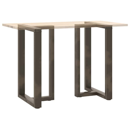 vidaXL Bartischbeine T-Form 2 Stk. Naturstahl 60x35x(90-91) cm Stahl