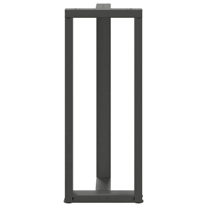 Bartischbeine T-Form 2 Stk. Anthrazit 40x35x(100-101) cm Stahl