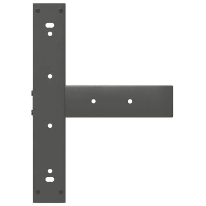 Bartischbeine T-Form 2 Stk. Anthrazit 40x35x(100-101) cm Stahl