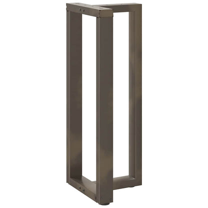 vidaXL Bartischbeine T-Form 2 Stk. Naturstahl 40x35x(100-101) cm Stahl