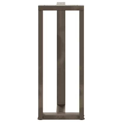 vidaXL Bartischbeine T-Form 2 Stk. Naturstahl 40x35x(100-101) cm Stahl
