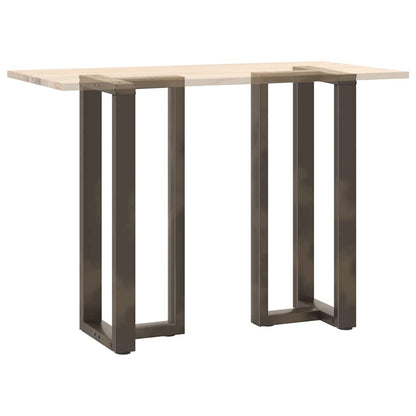vidaXL Bartischbeine T-Form 2 Stk. Naturstahl 40x35x(100-101) cm Stahl