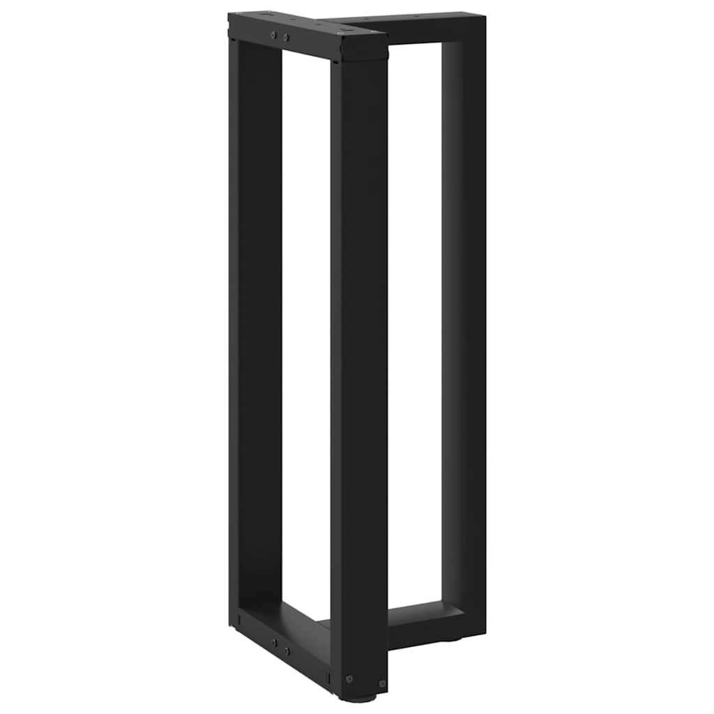 vidaXL Bartischbeine T-Form 2 Stk. Schwarz 50x35x(100-101) cm Stahl