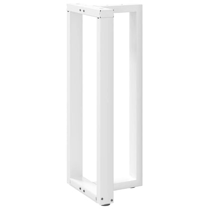 vidaXL Bartischbeine T-Form 2 Stk. Weiß 50x35x(100-101) cm Stahl