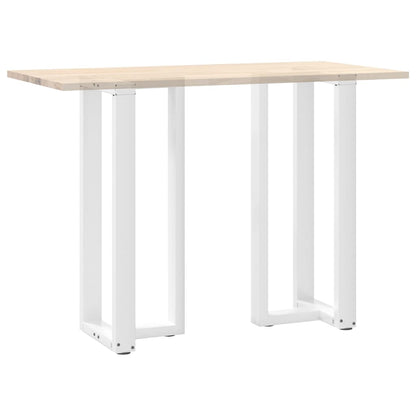 Bartischbeine T-Form 2 Stk. Weiß 50x35x(100-101) cm Stahl