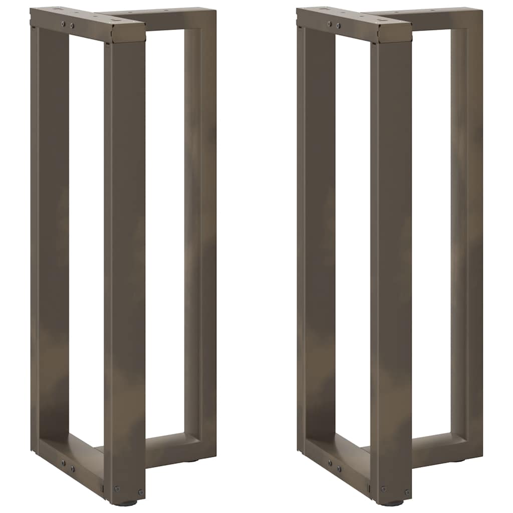 vidaXL Bartischbeine T-Form 2 Stk. Naturstahl 50x35x(100-101) cm Stahl
