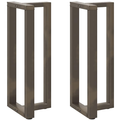 vidaXL Bartischbeine T-Form 2 Stk. Naturstahl 50x35x(100-101) cm Stahl