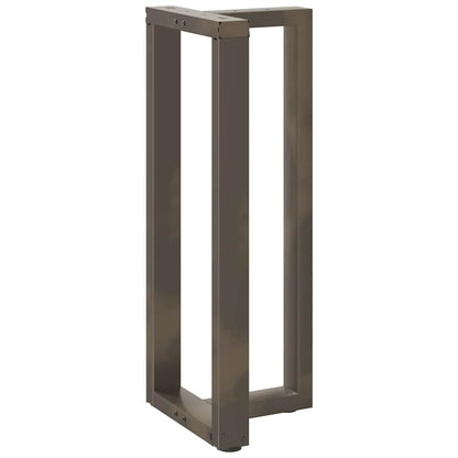 vidaXL Bartischbeine T-Form 2 Stk. Naturstahl 50x35x(100-101) cm Stahl