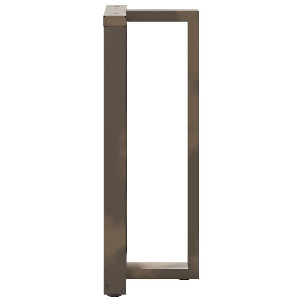 vidaXL Bartischbeine T-Form 2 Stk. Naturstahl 50x35x(100-101) cm Stahl