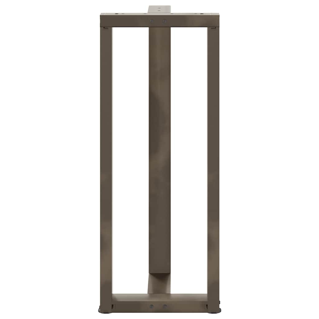 vidaXL Bartischbeine T-Form 2 Stk. Naturstahl 50x35x(100-101) cm Stahl
