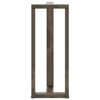 vidaXL Bartischbeine T-Form 2 Stk. Naturstahl 50x35x(100-101) cm Stahl