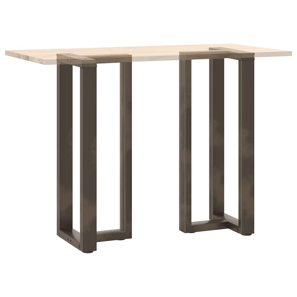 vidaXL Bartischbeine T-Form 2 Stk. Naturstahl 50x35x(100-101) cm Stahl