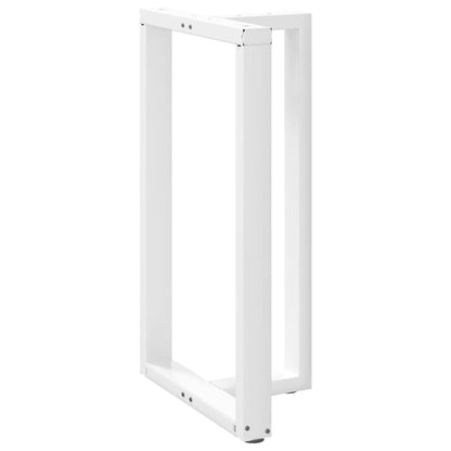 vidaXL Bartischbeine T-Form 2 Stk. Weiß 60x35x(100-101) cm Stahl