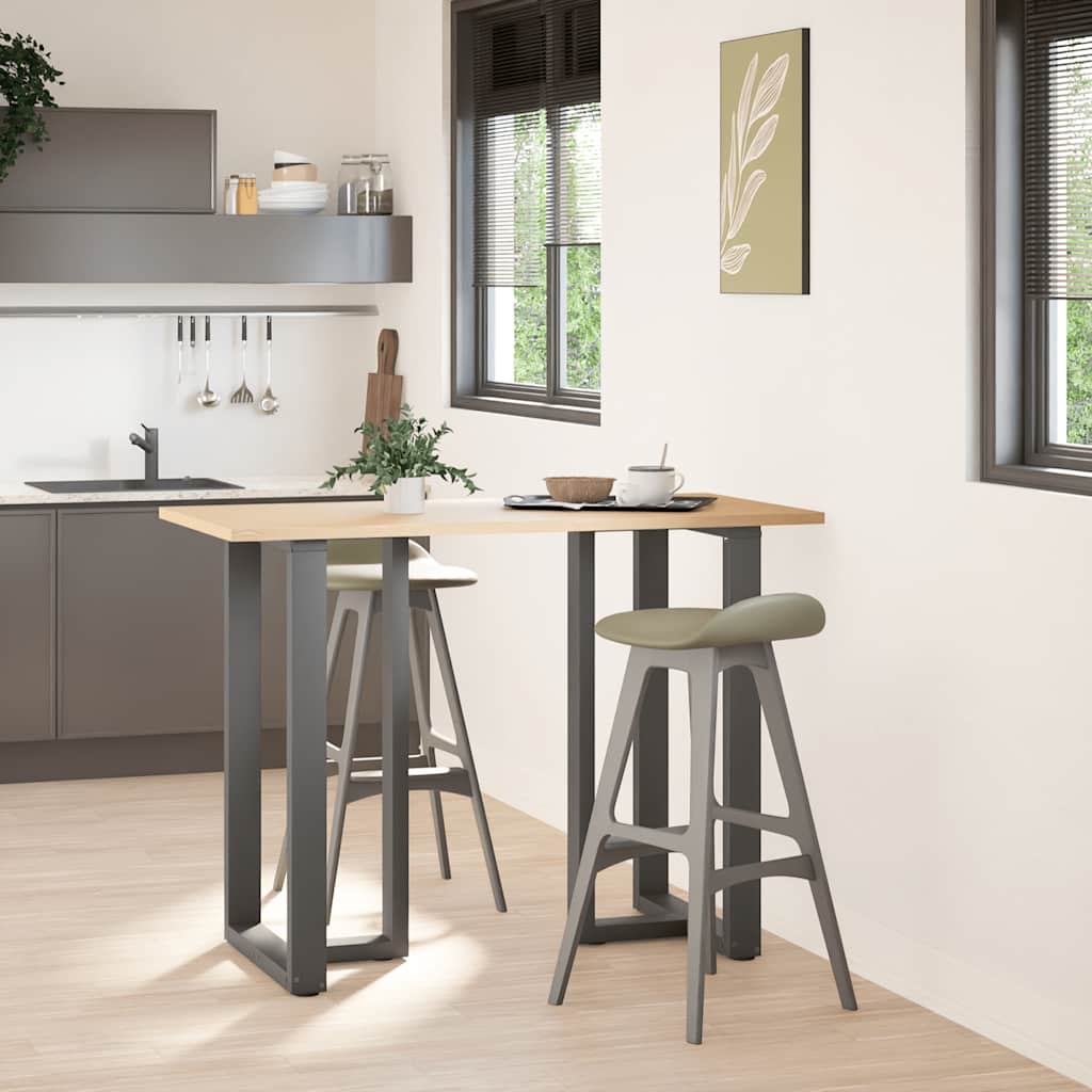 vidaXL Bartischbeine T-Form 2 Stk. Anthrazit 60x35x(100-101) cm Stahl