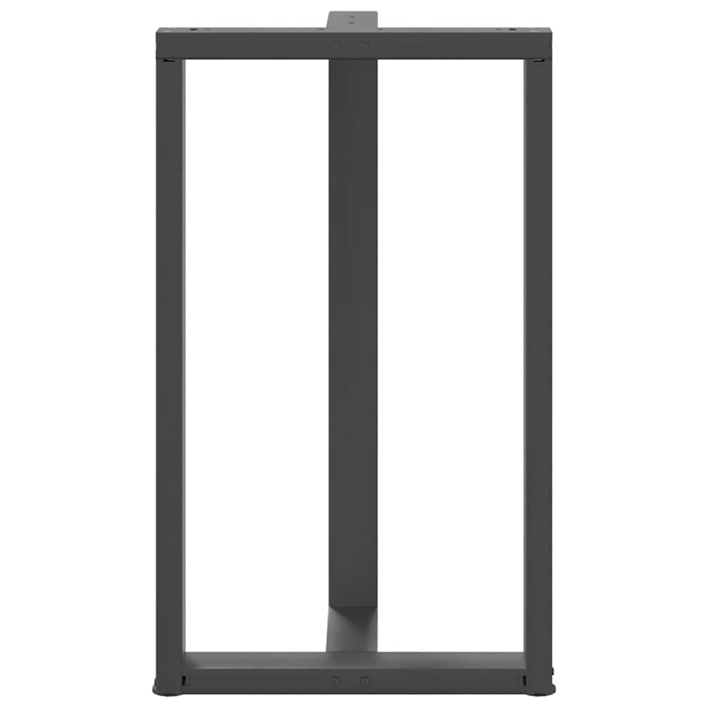 vidaXL Bartischbeine T-Form 2 Stk. Anthrazit 60x35x(100-101) cm Stahl