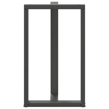 vidaXL Bartischbeine T-Form 2 Stk. Anthrazit 60x35x(100-101) cm Stahl